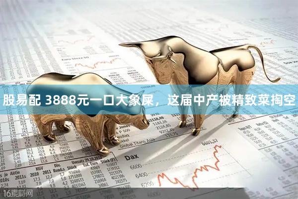 股易配 3888元一口大象屎，这届中产被精致菜掏空