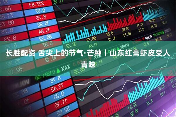长胜配资 舌尖上的节气·芒种丨山东红膏虾皮受人青睐
